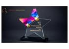 Elegant Custom Crystal Trophy for Employee Achievement Awards