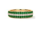 Classic Half Eternity Emerald Diamond wedding ring for women bridal