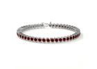 Stylish Ruby S-Link Diamond Tennis Bracelet for Women