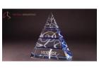 Elegant Custom Crystal Trophy for Corporate Events