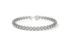 Classic Round Diamond Bracelets for Women in 14K White Gold