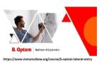 Bsc optometry lateral entry admission 