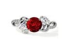 Elegant Ruby Rings for Women with Pave Accents