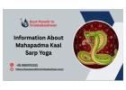 Information About Mahapadma Kaal Sarp Yoga