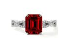 Get AAAA Quality Natural Ruby Ring with Round Diamonds