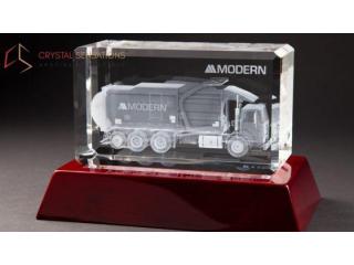 Elegant Subsurface Laser Engraving for Crystal Awards