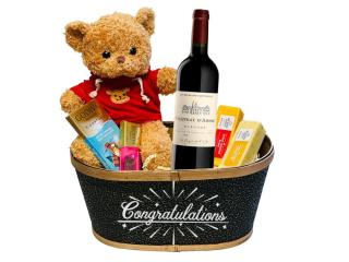 Celebrate success with a premium graduation wine basket