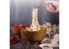 Affordable Wooden Bowl with Natural Wood Finish