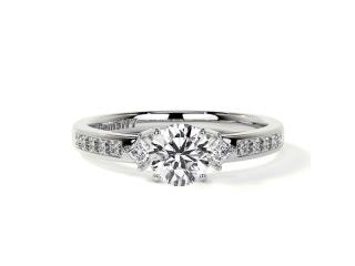Three Stone Natural Diamond Rings with Princess Cut Diamonds