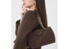 Tulip Brown Leather Shoulder Bag for Women – Elegant Everyday Style