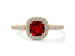 Ruby Engagement Rings Prong Set Ruby Ring With Diamonds