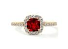 Ruby Engagement Rings Prong Set Ruby Ring With Diamonds