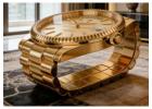 Timeless Elegance: Gold Wristwatch-Inspired Luxury Coffee Table