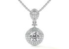 Double Halo Pendant Setting On Sale With 0.86 Diamond Sparkle