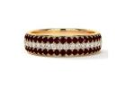  Beautiful Ruby Wedding Band With Half Eternity Shared-Prong Setting
