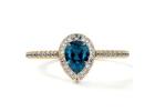 Get Premium AAAA London Topaz Engagement Rings Halo Style