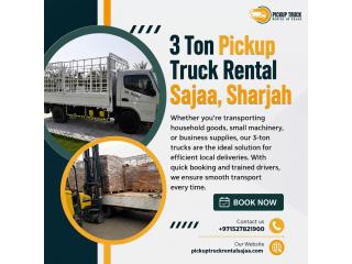 ???? 3 Ton Pickup Truck Rental Sajaa, Sharjah - Call Us Today! +971527821900