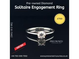 Buy Elegant Solitaire Diamond Ring Pre-Owned Best Value UK