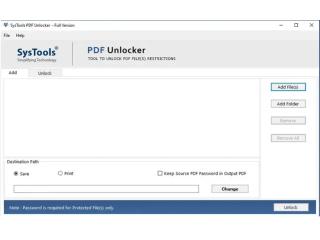 SysTools PDF Password Unlocker