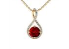 Natural Ruby Diamond Necklace Ruby Pendant 1.30 ct tw Sale