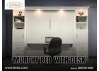 Murphy Bed with Desk for Work and Rest in One Space