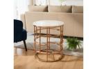Luxor Gold Cage End Table – Modern Luxury for Elegant Interiors