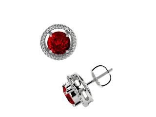 Shop Natural Ruby Stud Earrings with Classic Elegance