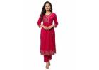Rani Pink Embroidered Kurta Set – Vibrant Festive Look for Women