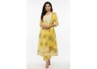 Yellow Printed Women’s Kurta Set – Easy to Style at ₹1799
