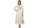 White Anarkali Suit with Matching Dupatta – Premium Ethnic Look at ₹1999