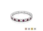 Ruby Eternity Rings UK | Elegant Ruby Wedding & Anniversary Bands – Karob Jewels