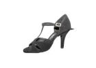 Manusova 067K with Arch Support 25.5 2” Slim Triple Wide Black Crepe Dance Shoes