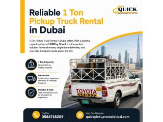 ???? Reliable 1 Ton Pickup Truck Rental in Dubai – Call: 00971586718209!