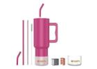 ENEM Pink Tumbler – 1200ml Insulated Travel Mug with Straw