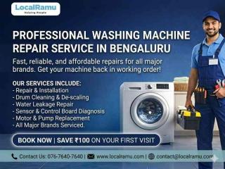 Expert Washing Machine Repair Service in Bengaluru with LocalRamu Services