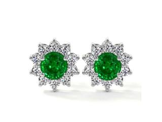 Premium Emerald Stud Earrings Collection