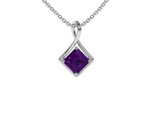 Elegant Natural Amethyst Gemstone Pendant 0.45 Cts – AAAA Grade Solitaire Design