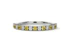Elegant Diamond and Yellow Sapphire Wedding Ring for Women