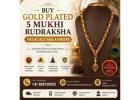 Buy Gold Plated 5 Mukhi Rudraksha Necklace Mala Online