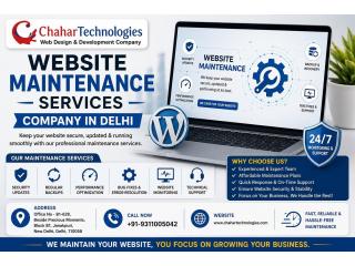 Professional Website Maintenance Services Company in Delhi for Secure Websites