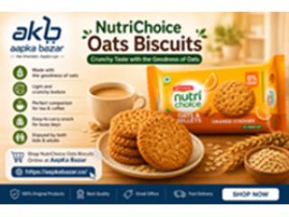 NutriChoice Oats Biscuits – Crunchy Tea-Time Snack | Aap Ka Bazar