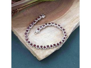 Buy Now Sterling Silver Garnet Bracelets Online