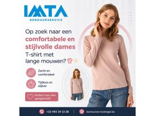 Op zoek een comfortable en stijlvolle dames T-shirt met lange mouwen
