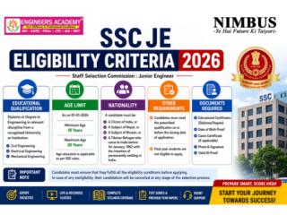 SSC JE Eligibility Criteria 2026: Latest Eligibility Rules Explained