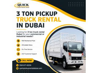 ???? 3 Ton Pickup Truck Rental in Dubai – Call: 00971586718209!