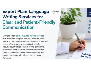 Expert Plain Language Writing Services for Clear and Patient-Friendly Communication