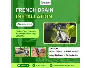 French Drain Installation in Round Rock