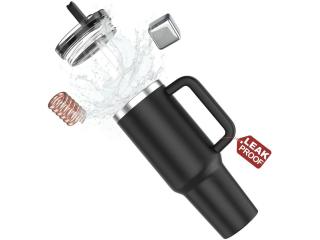ENEM Tumbler Water Bottle 1200ml – Stainless Steel Insulated Tumbler with Straw | Midnight Aurora
