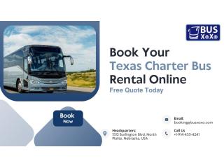Book Your Texas Charter Bus Rental Online – Free Quote Today