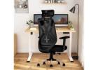 Ergonomic Mesh Office Chair with Headrest & Lumbar Support – Adjustable & Comfortable